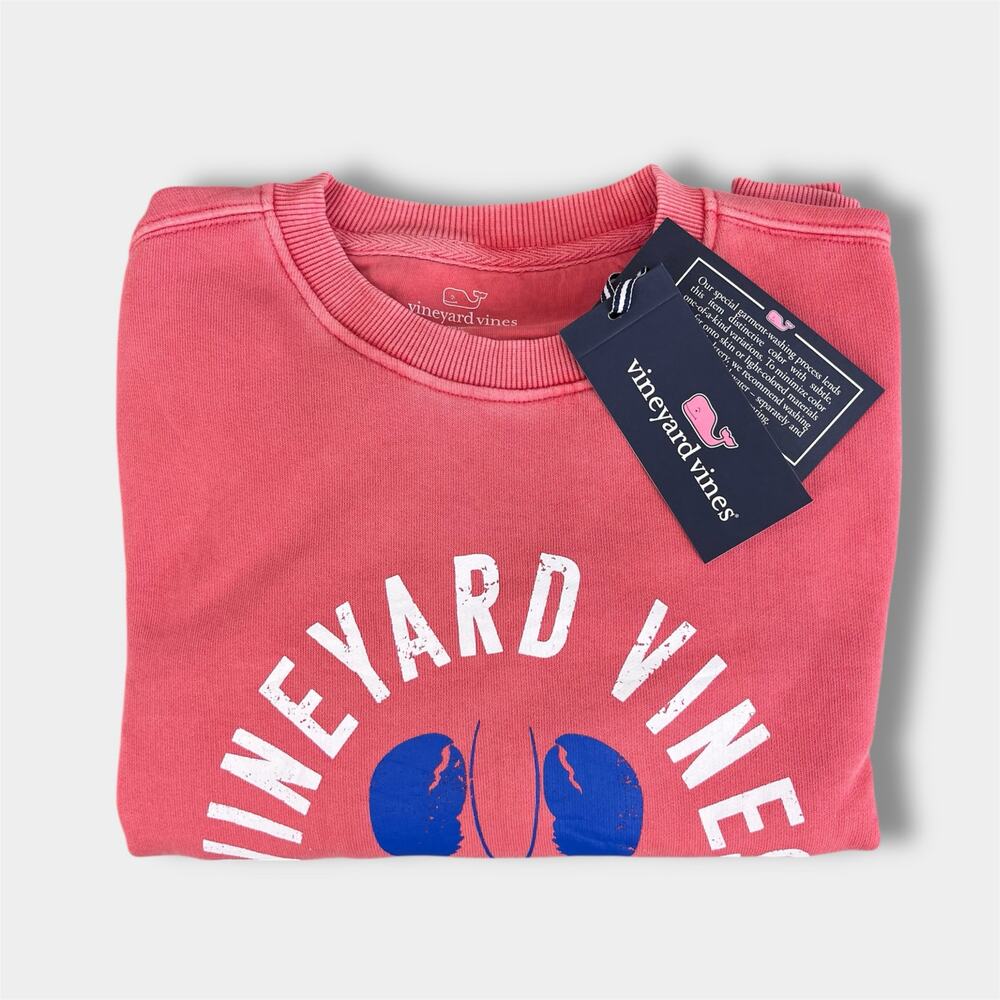 Vineyard Vines French Terry Graphic Sweatshirt Lobster Small 8-10 NWT